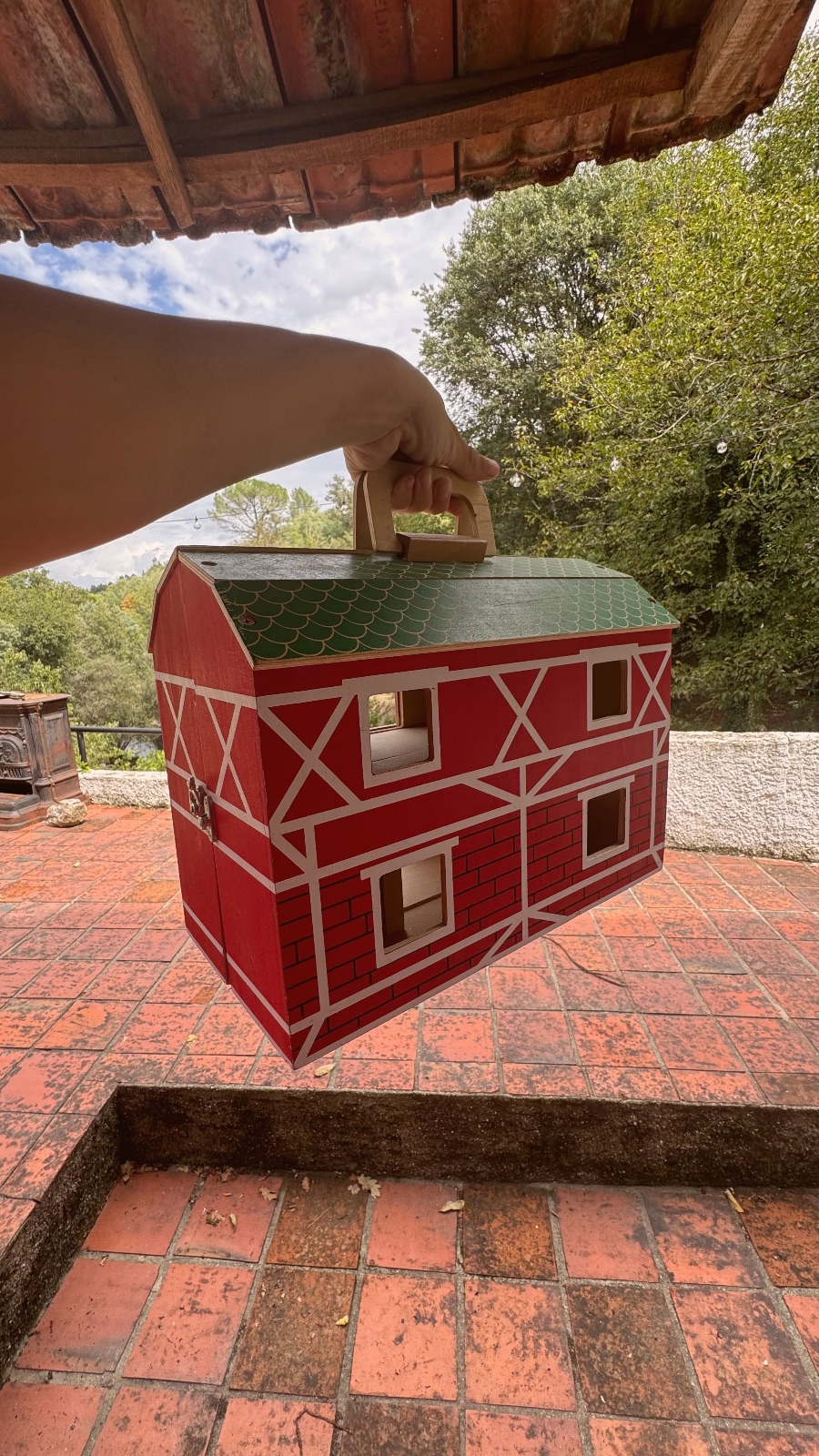Animal farm made of wood